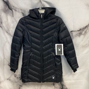 Spyder black quilted Puffer coat NWT winter jacket
